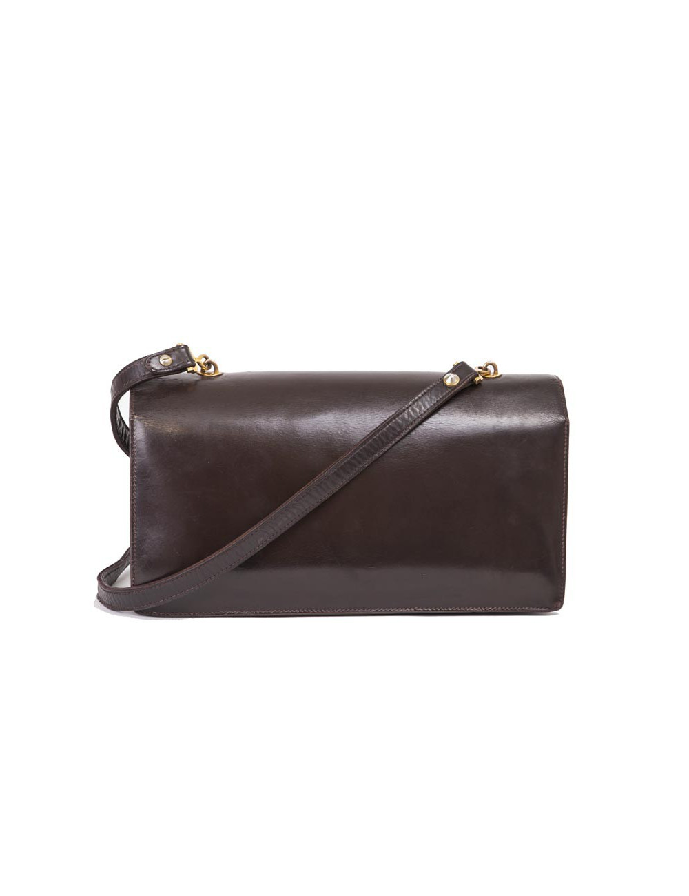 Sac HERMES cuir box marron Vintage