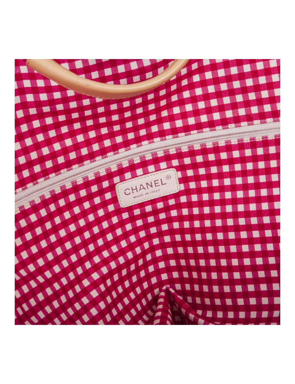 Sac CHANEL Cabas rouge et blanc