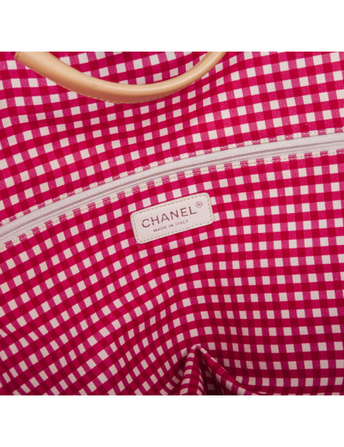 Sac CHANEL Cabas rouge et blanc