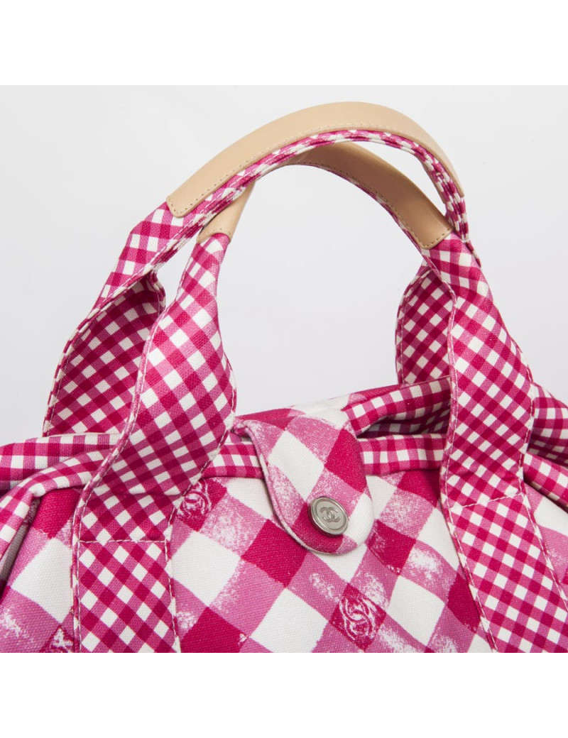 Sac CHANEL Cabas rouge et blanc