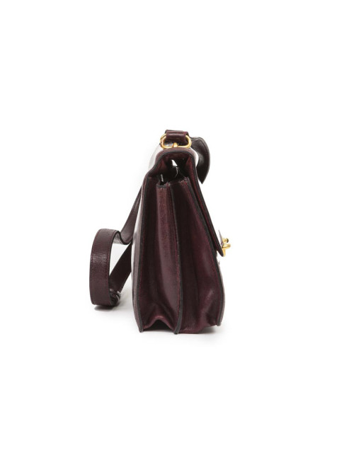 Sac HERMES cuir box rouge H Vintage