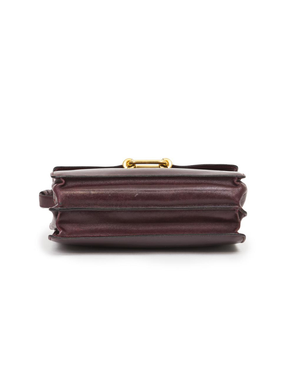 Sac HERMES cuir box rouge H Vintage