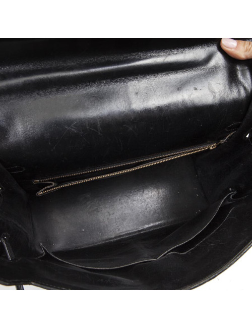 Sac HERMES "Monaco"crocodile porosus noir