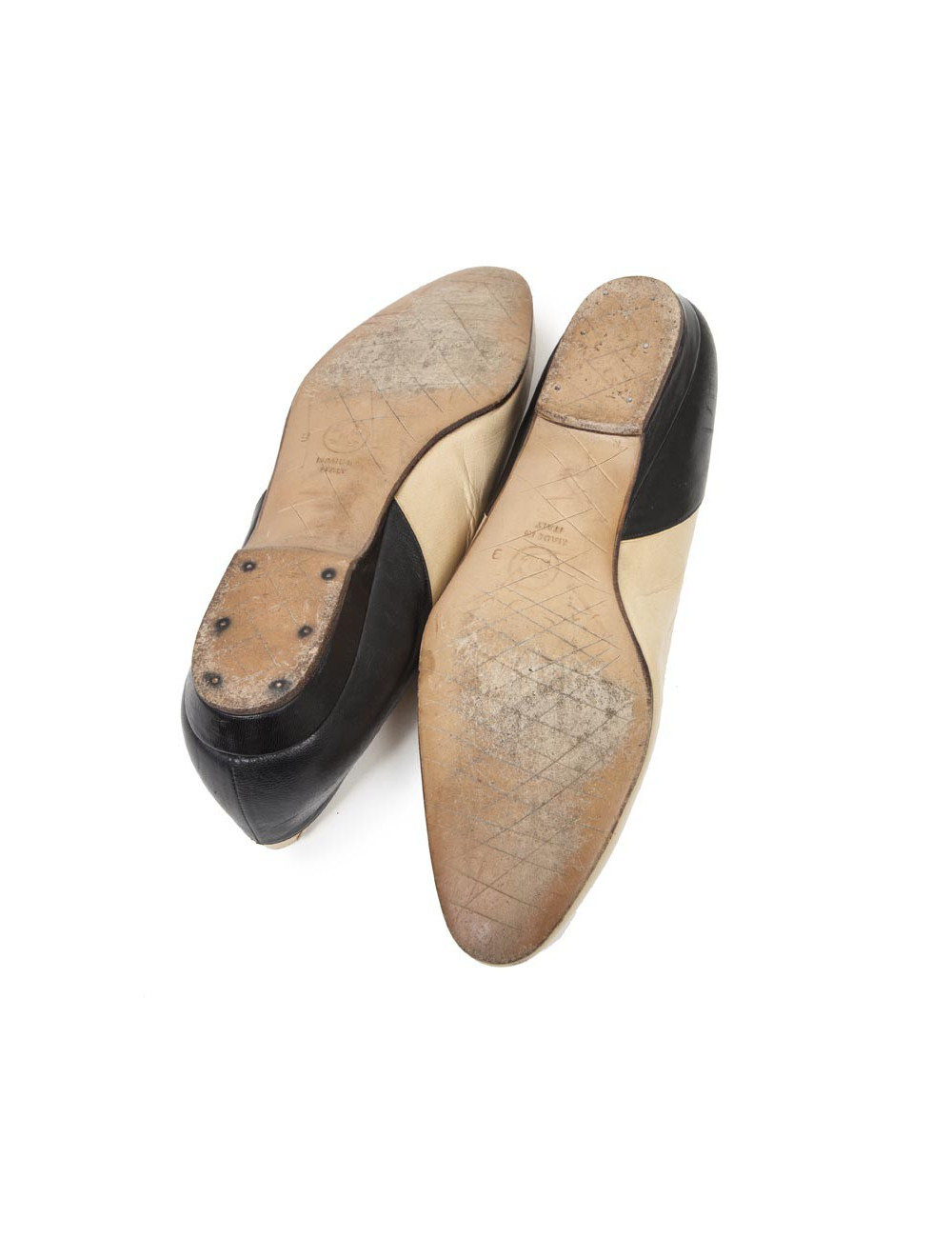 Ballérines CHANEL T 9 IT/ en cuir d'agneau noir matelassé