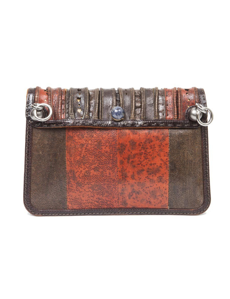 Sac FENDI multi cuir avec pierres lapis Lazulis