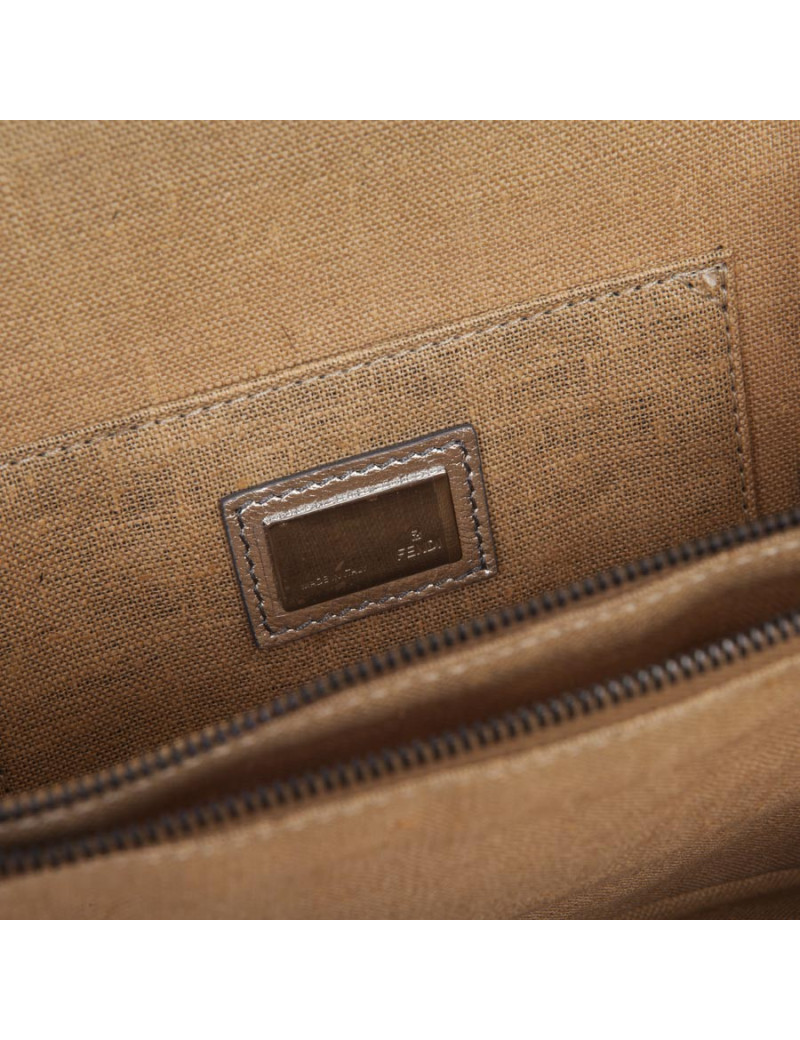 Sac FENDI boules métal noir et argent et pétales en soie 