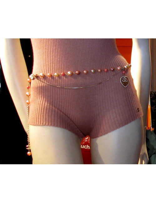 Ceinture coeur SAUTOIR ROSE CHANEL