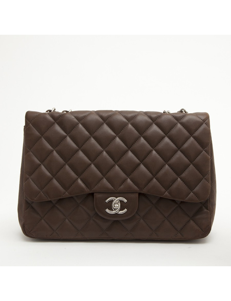 Sac CHANEL Jumbo matelassé marron