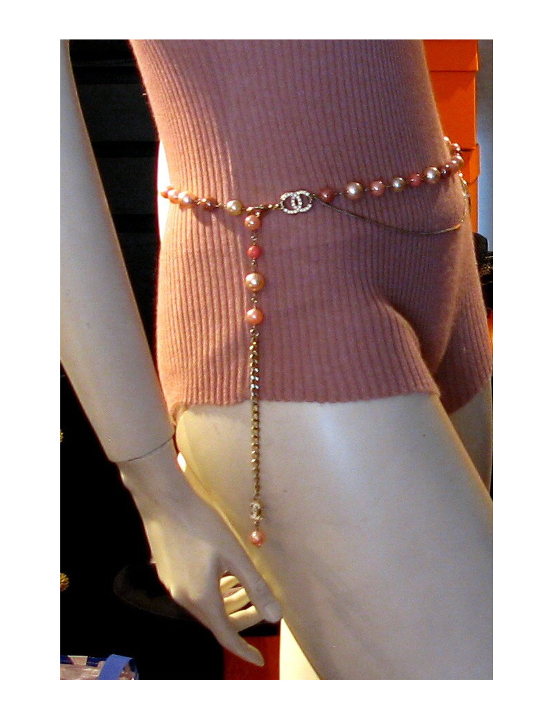 Ceinture coeur SAUTOIR ROSE CHANEL