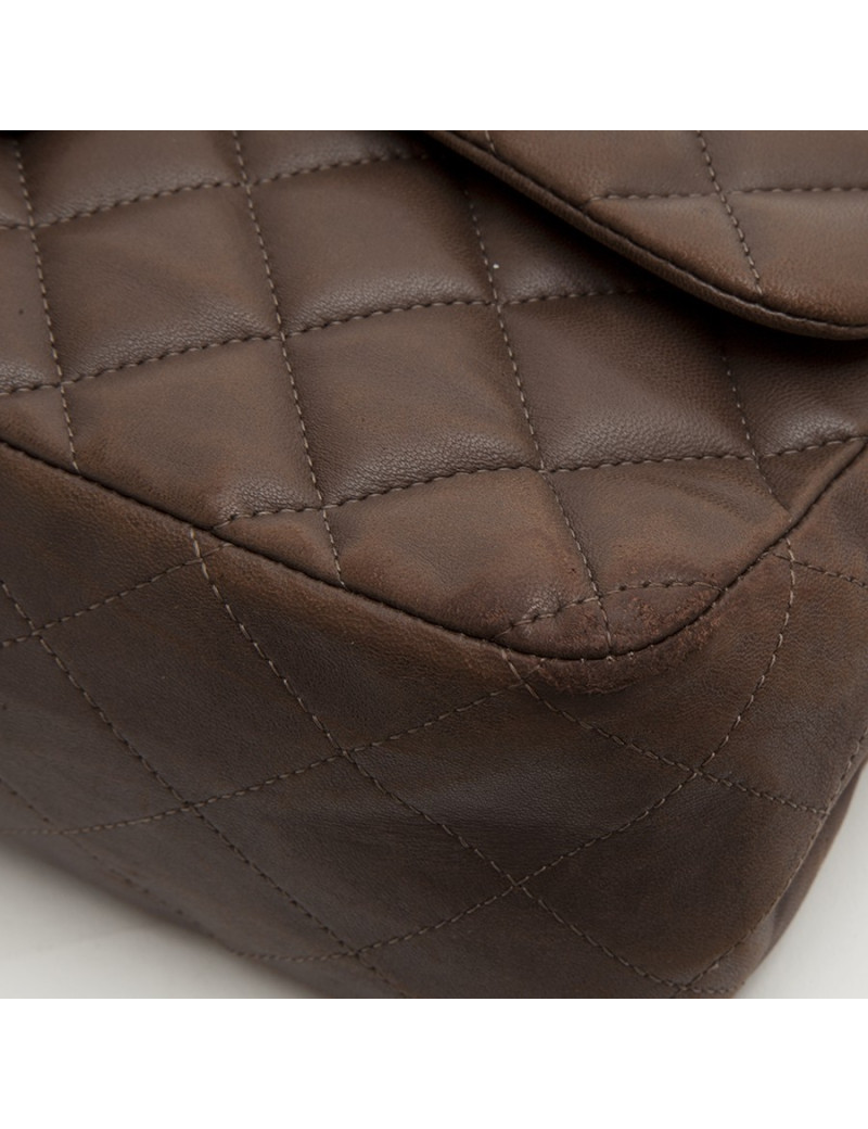 Sac CHANEL Jumbo matelassé marron