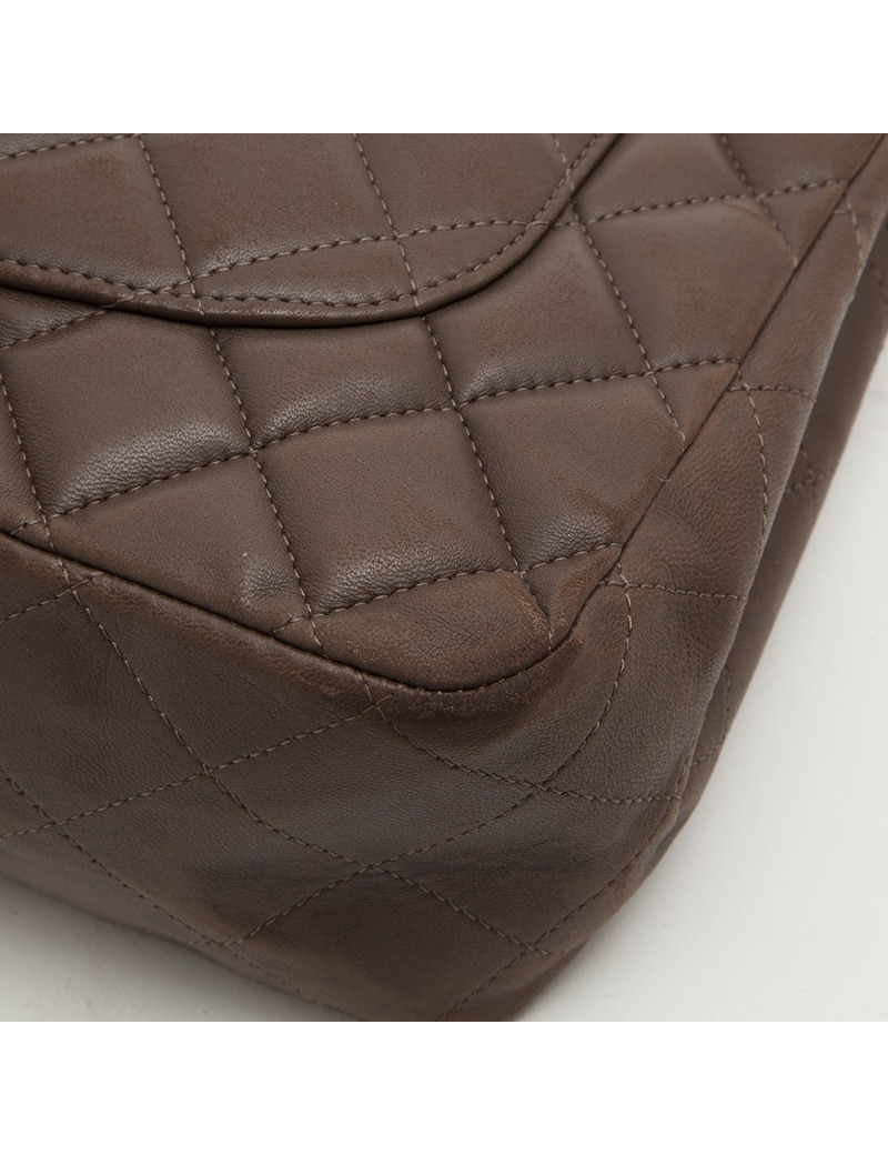 Sac CHANEL Jumbo matelassé marron