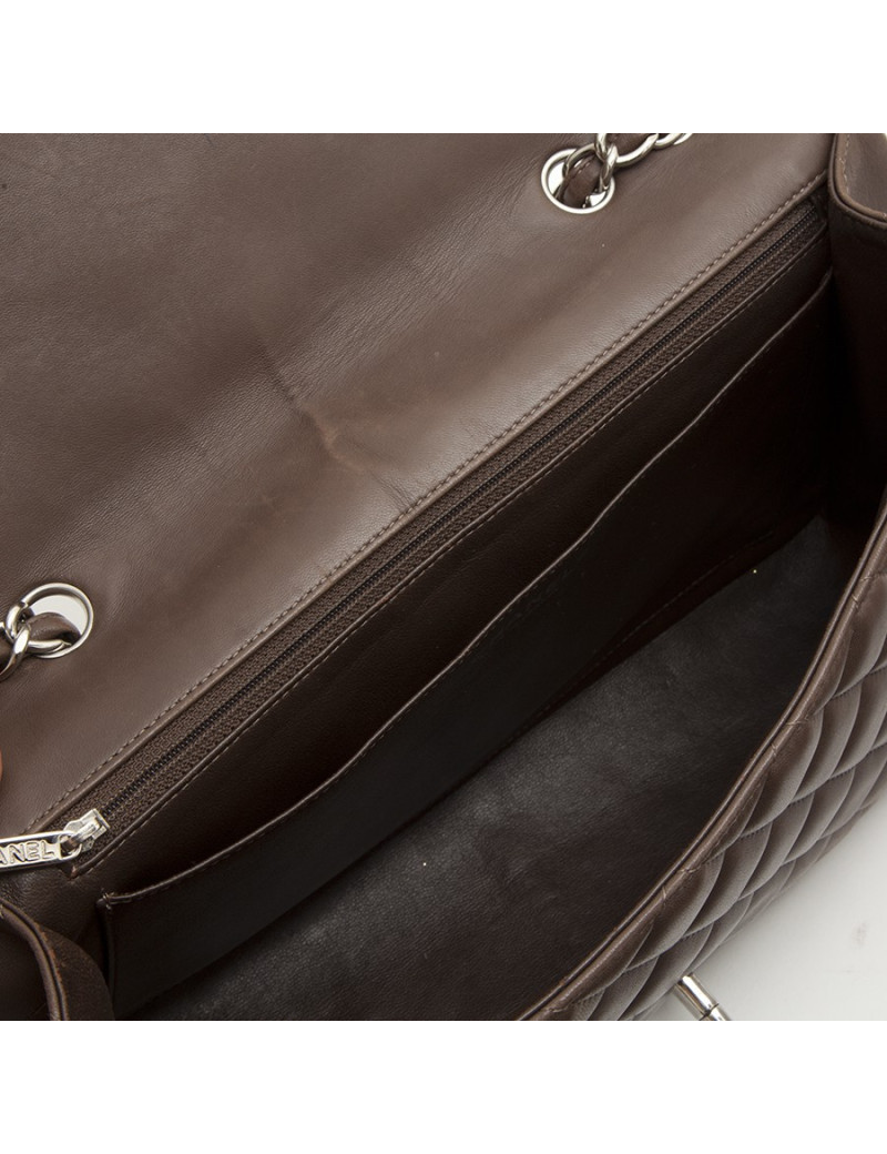 Sac CHANEL Jumbo matelassé marron