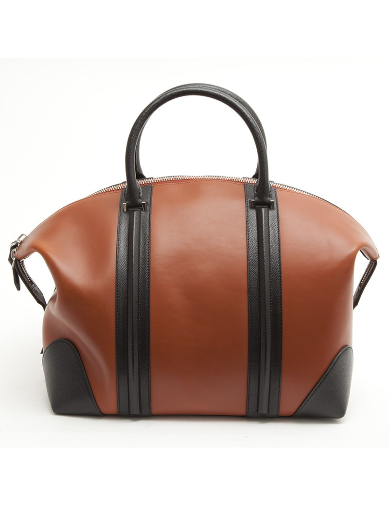 GIVENCHY 24 HRES bag in box camel leather and black grained leather