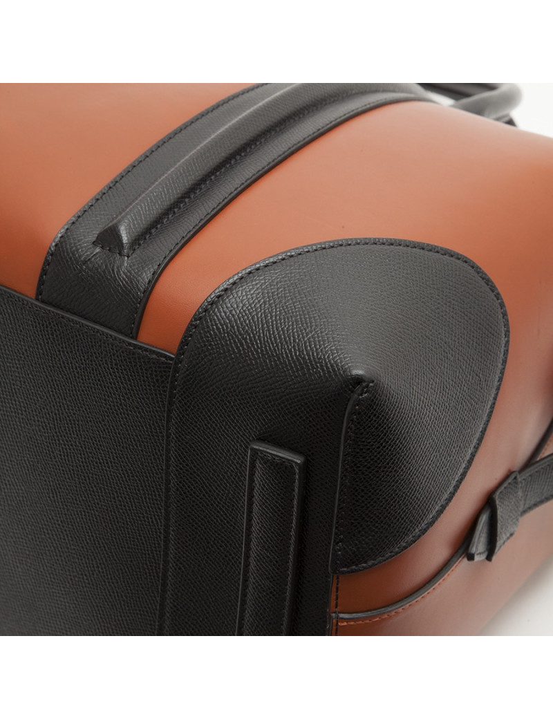 GIVENCHY 24 HRES bag in box camel leather and black grained leather