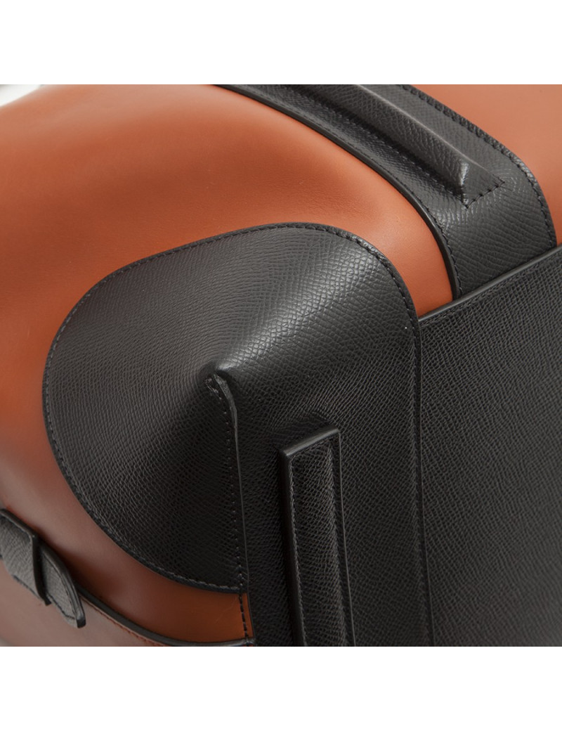 GIVENCHY 24 HRES bag in box camel leather and black grained leather