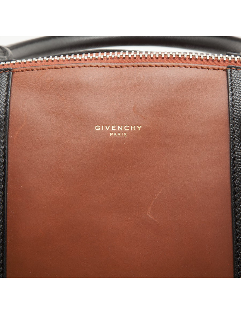 GIVENCHY 24 HRES bag in box camel leather and black grained leather