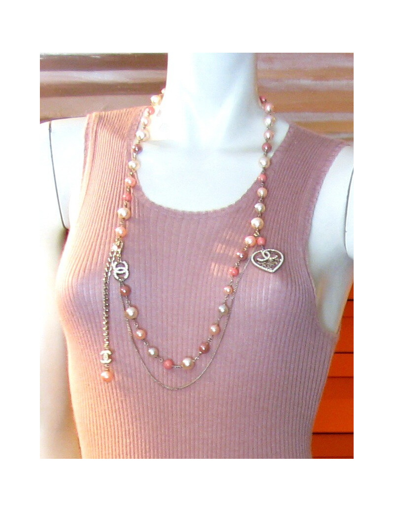 Ceinture coeur SAUTOIR ROSE CHANEL