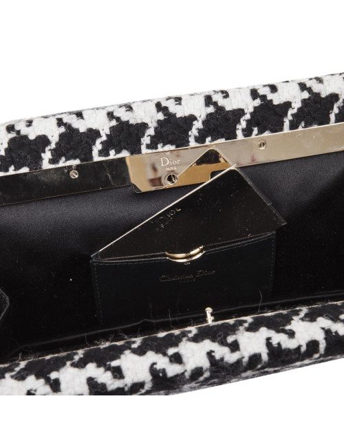 Haut et pochette assortie DIOR en tissu pied de poule 