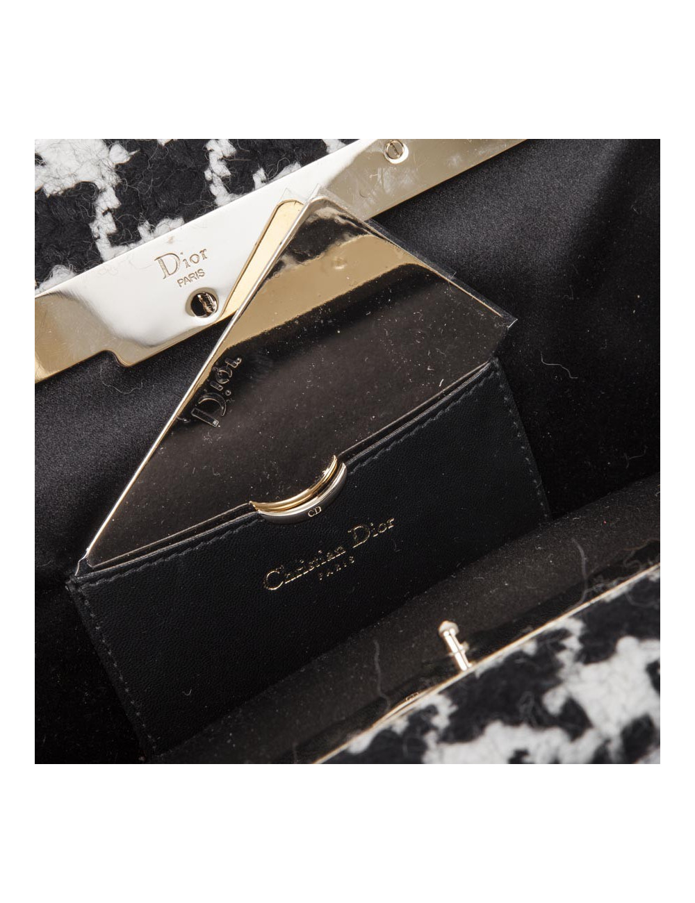 Haut et pochette assortie DIOR en tissu pied de poule 