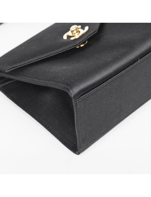Sac CHANEL satin noir