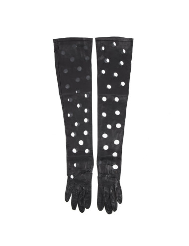 Gants CHANEL en cuir noir 2