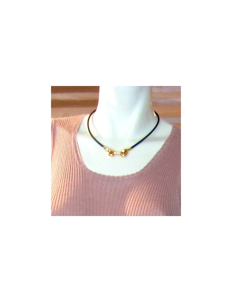  Tour de cou en cuir TRIC TRAC lien HERMES