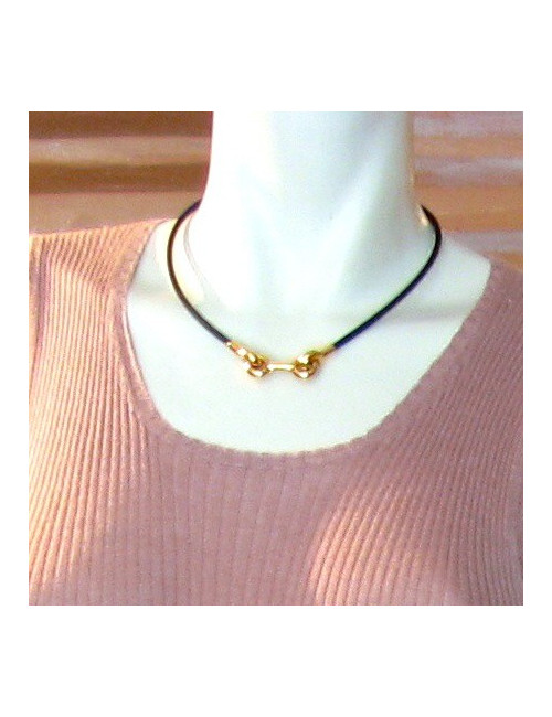  Tour de cou en cuir TRIC TRAC lien HERMES