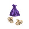CHRISTIAN LACROIX Vintage draped shape clip-on earrings in gilded metal and Swarovski brilliants 