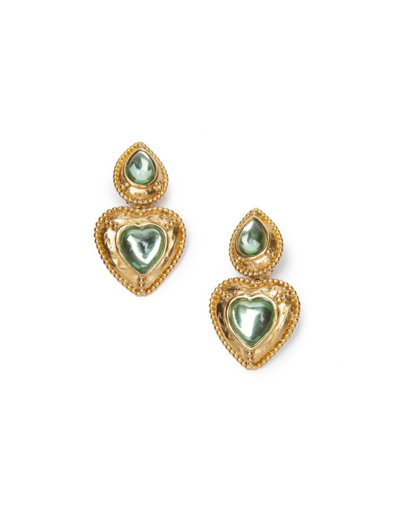 boucles d'oreille pendantes clips YSL SAINT LAURENT Vintage