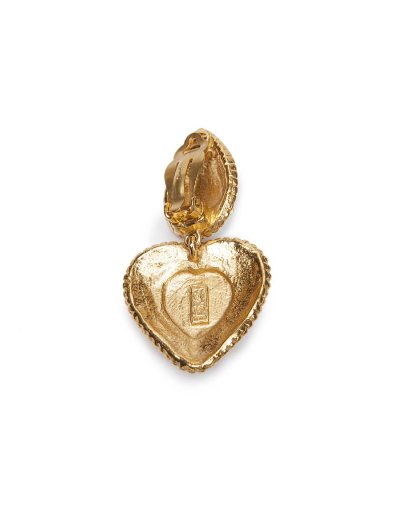 boucles d'oreille pendantes clips YSL SAINT LAURENT Vintage