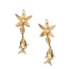  YSL YVES SAINT LAURENT vintage starfish and fish pendant clip on earrings
