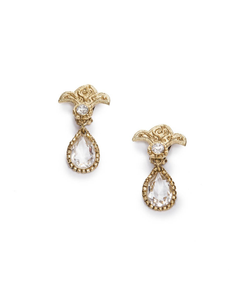 Boucles d'oreille pendantes clips CHRISTIAN LACROIX Vintage