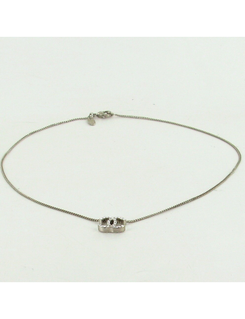 Ras de cou CHANEL CC serti de strass