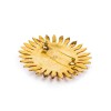 LOEWE Brooch sun shape in gilded metal and multicolored molten glass