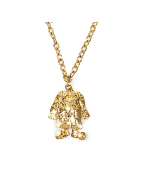 Unbranded articulated gilded clown necklace