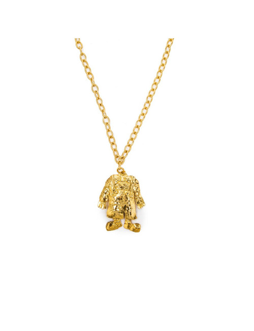 Unbranded articulated gilded clown necklace