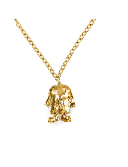Unbranded articulated gilded clown necklace