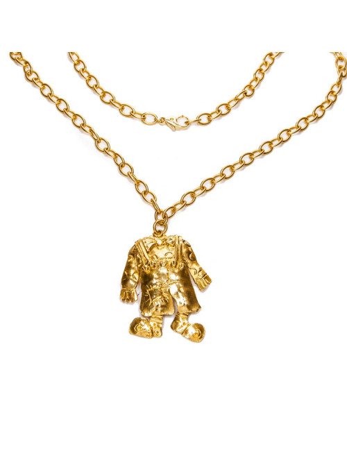 Unbranded articulated gilded clown necklace