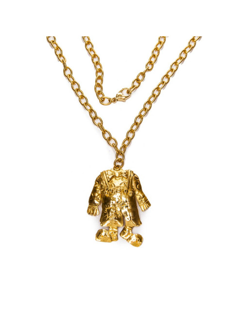 Unbranded articulated gilded clown necklace