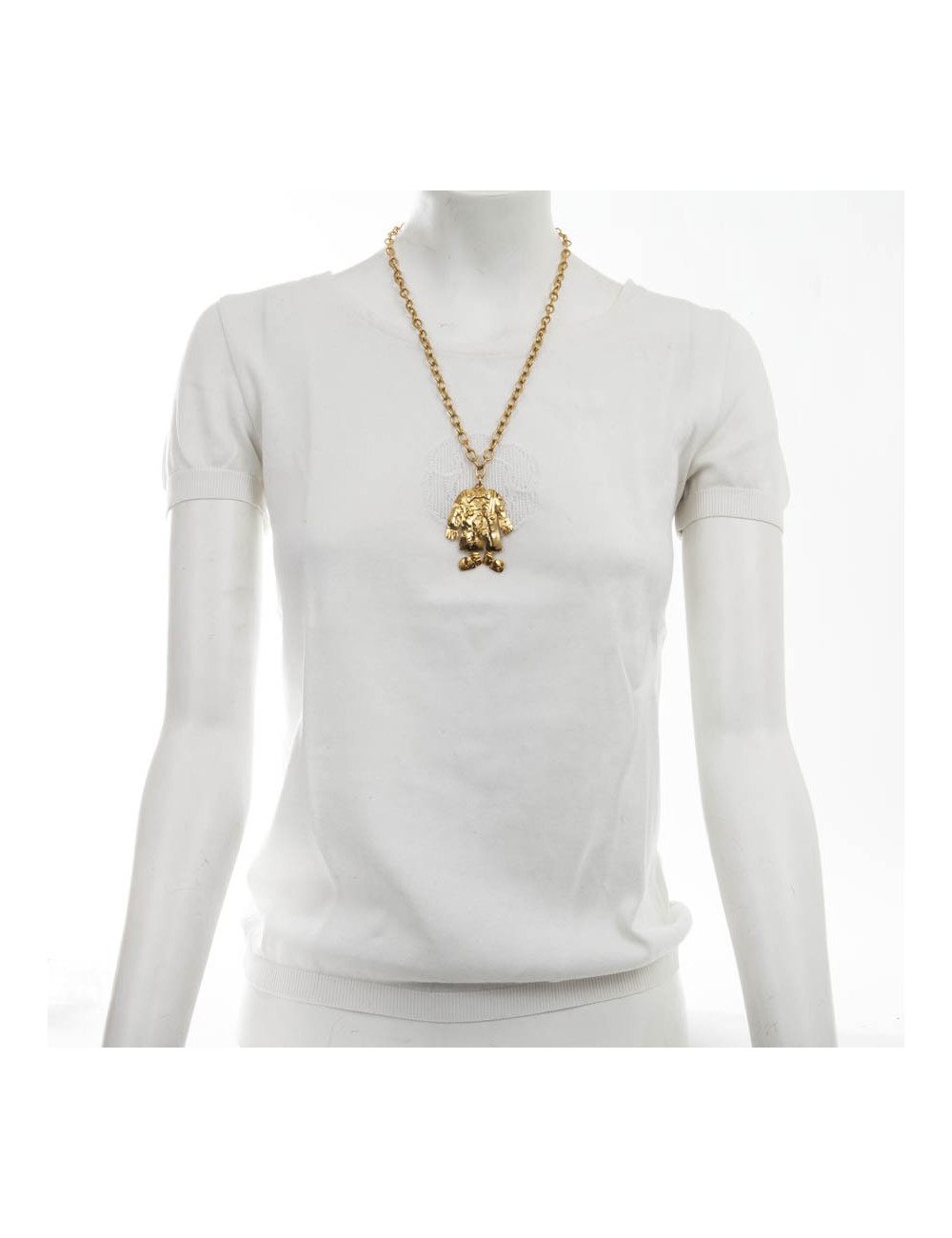 Unbranded articulated gilded clown necklace