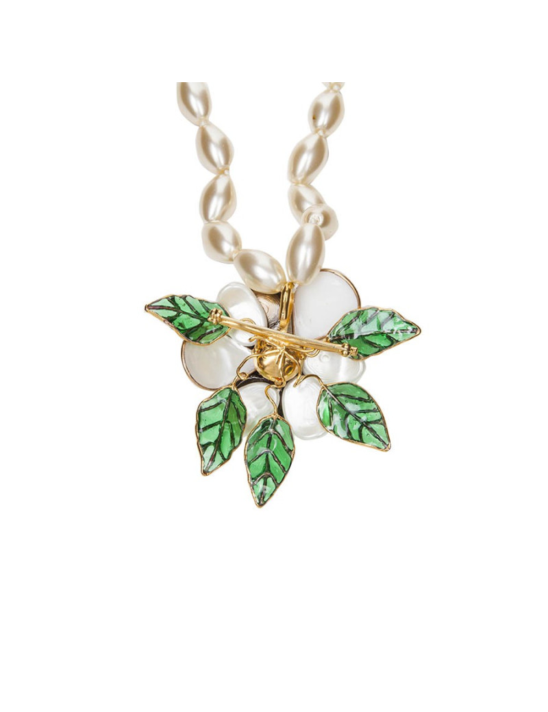 Collier CHANEL camélia bicolore