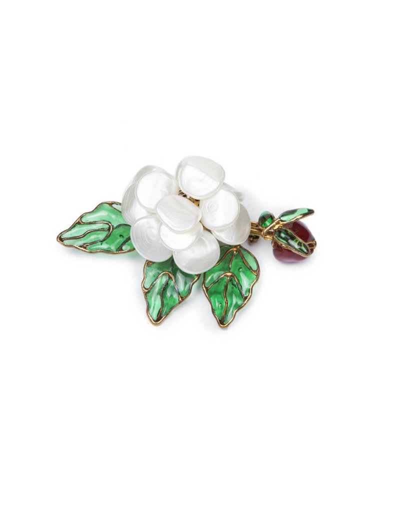 Broche MARGUERITE DE VALOIS pâte de verre