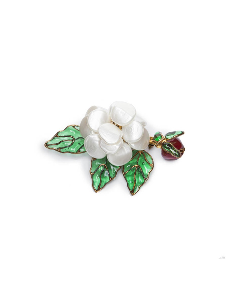 Broche MARGUERITE DE VALOIS pâte de verre