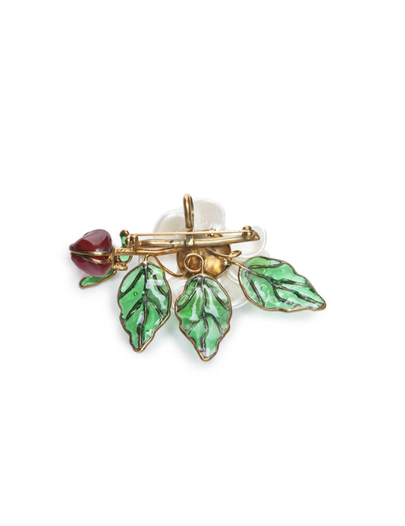 Broche MARGUERITE DE VALOIS pâte de verre