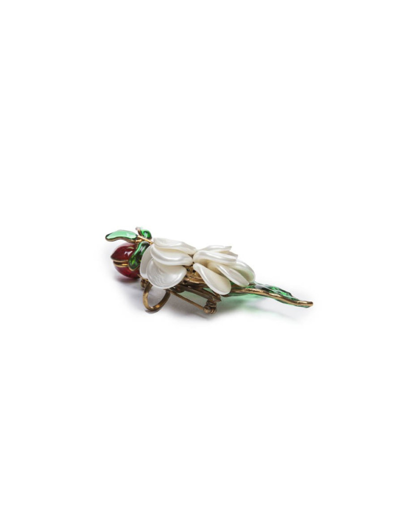 Broche MARGUERITE DE VALOIS pâte de verre