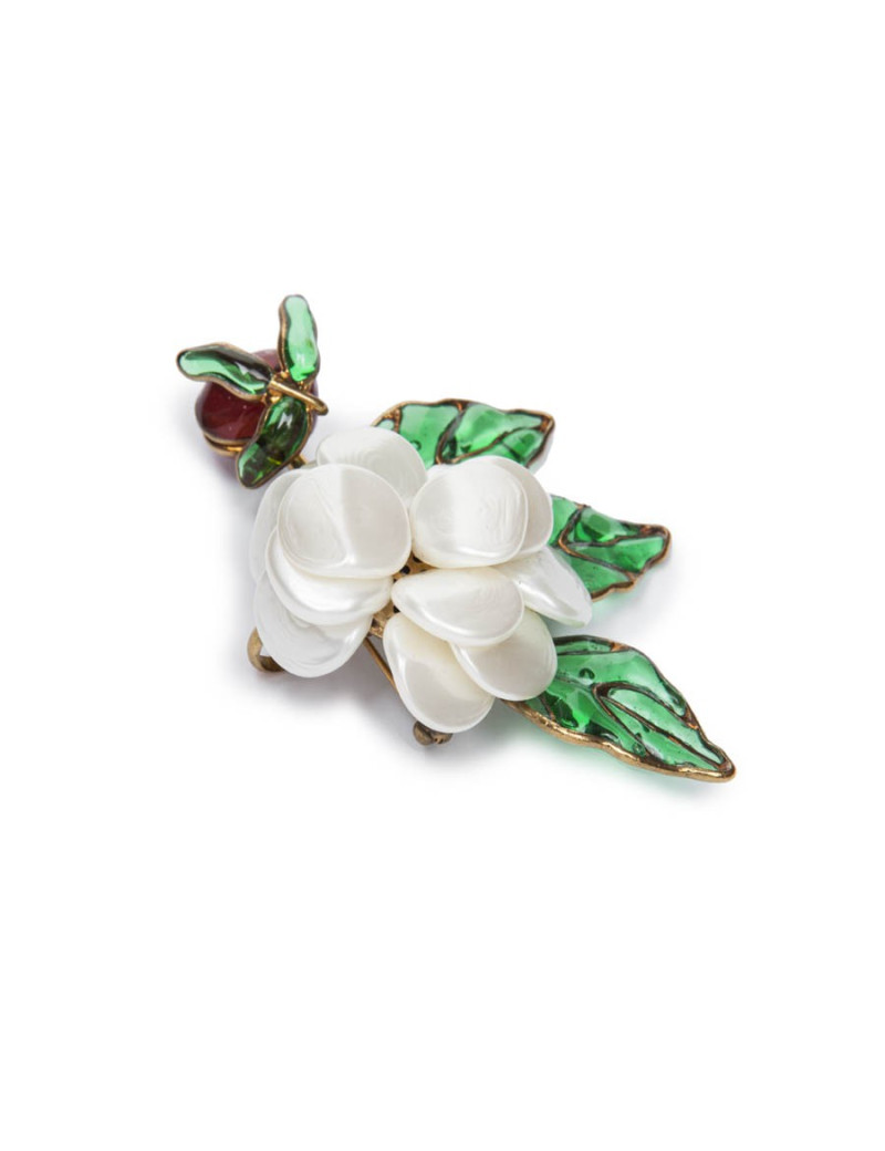 Broche MARGUERITE DE VALOIS pâte de verre