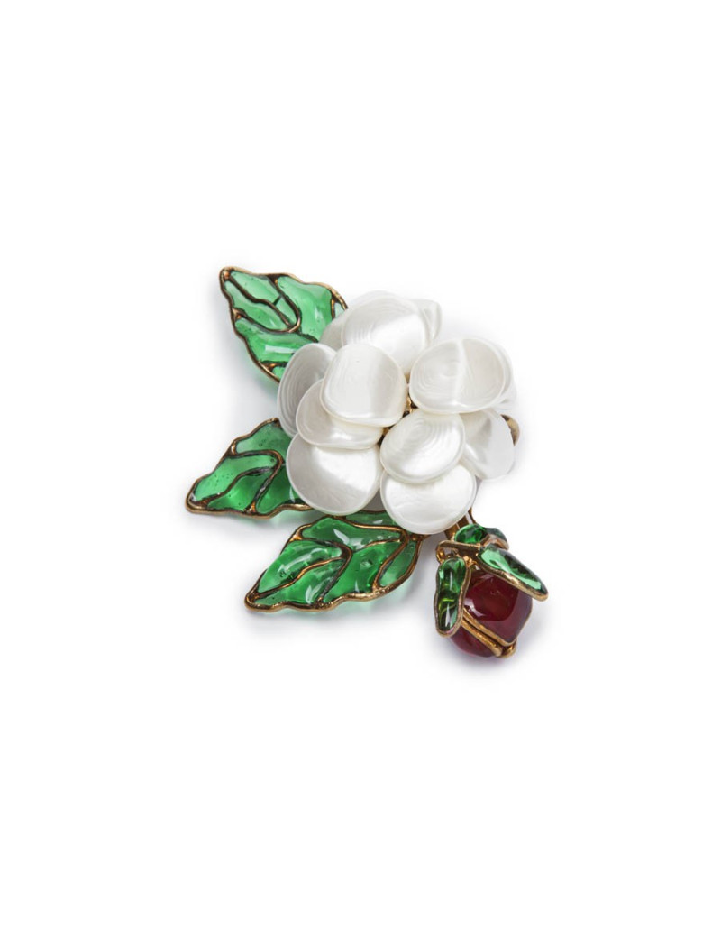 Broche MARGUERITE DE VALOIS pâte de verre