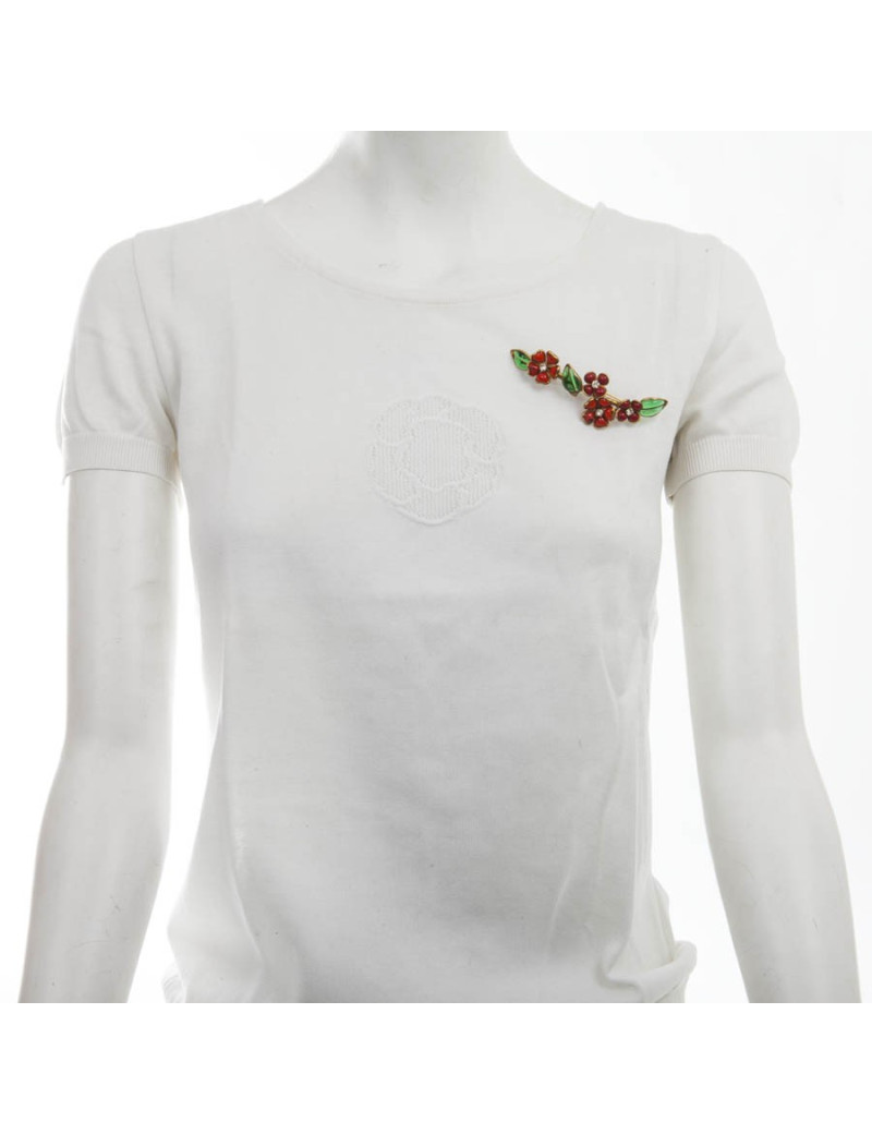 Collier SANS MARQUE marguerite orange et rouge