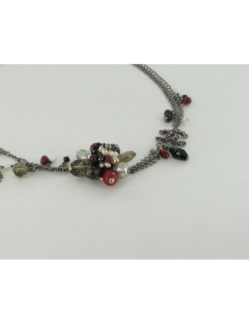 Collier court CHANEL pendentif fleur