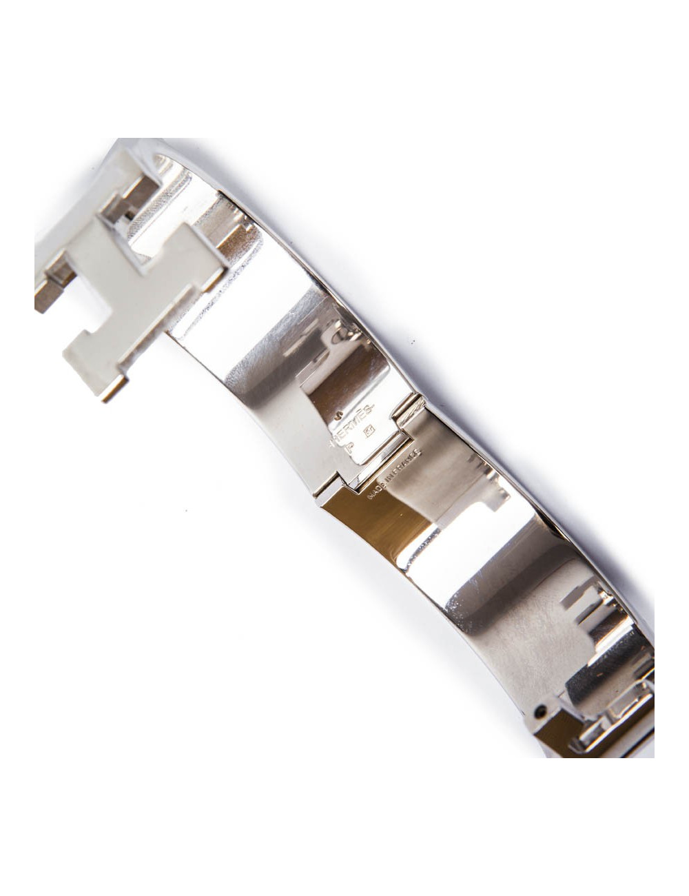 Bracelet HERMES clic clac en émail marron 